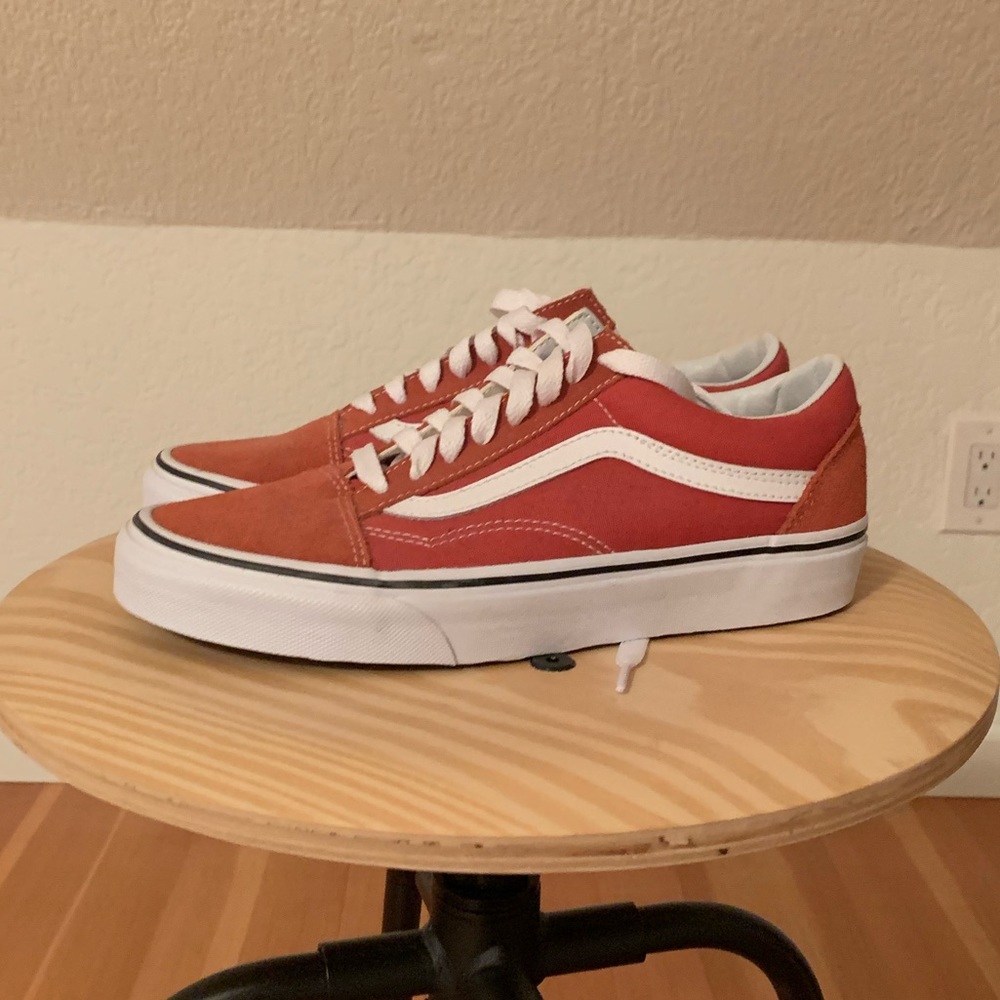 Rust orange suede Vans